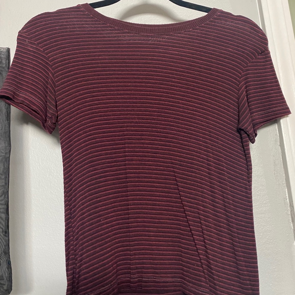 Brandy Melville Maroon t-shirt.